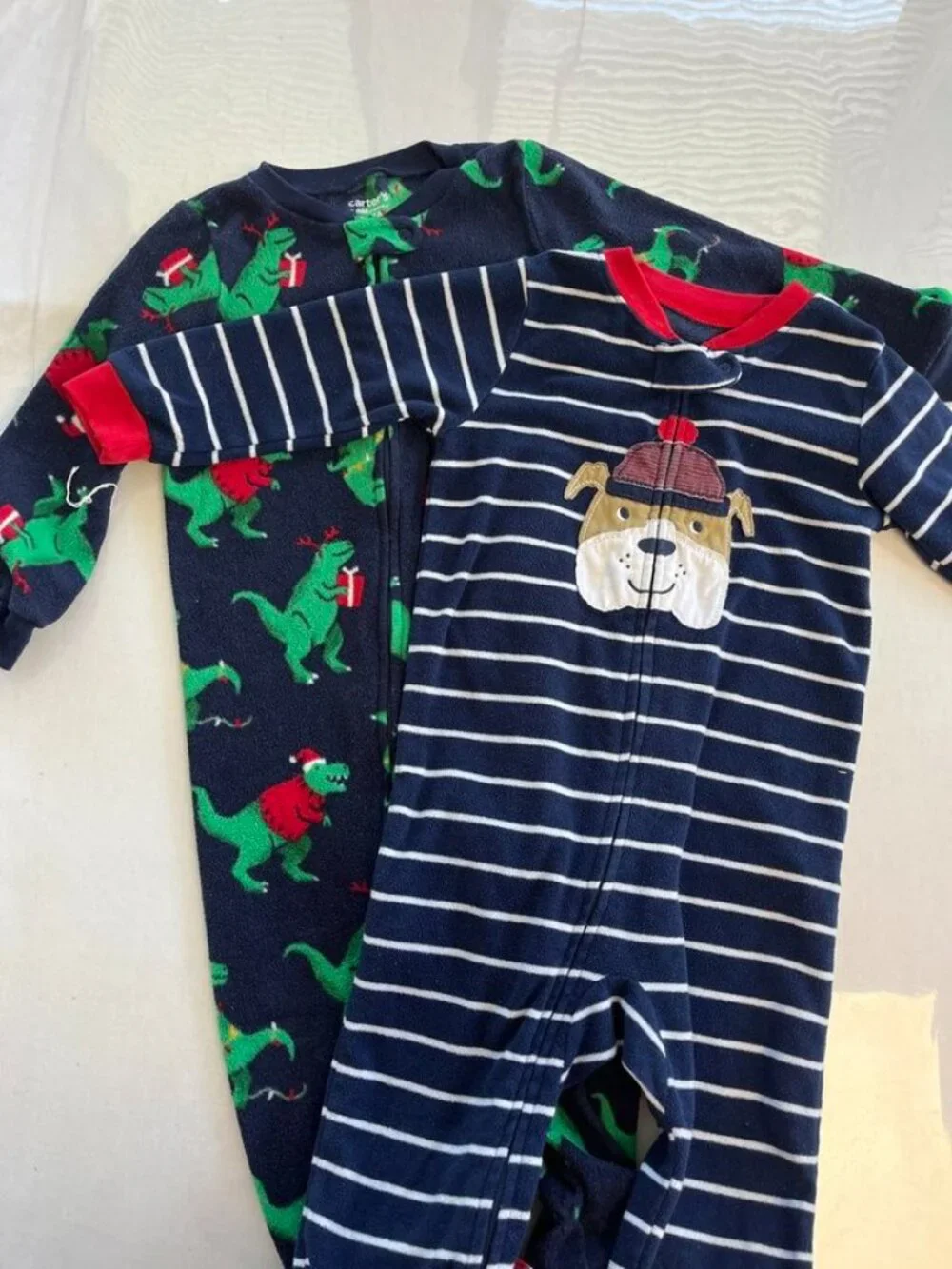3/$20 Bundle Carter’s Toddler Footed Pajama Bundle 2T/24M Dinosaur Dog Sleepers